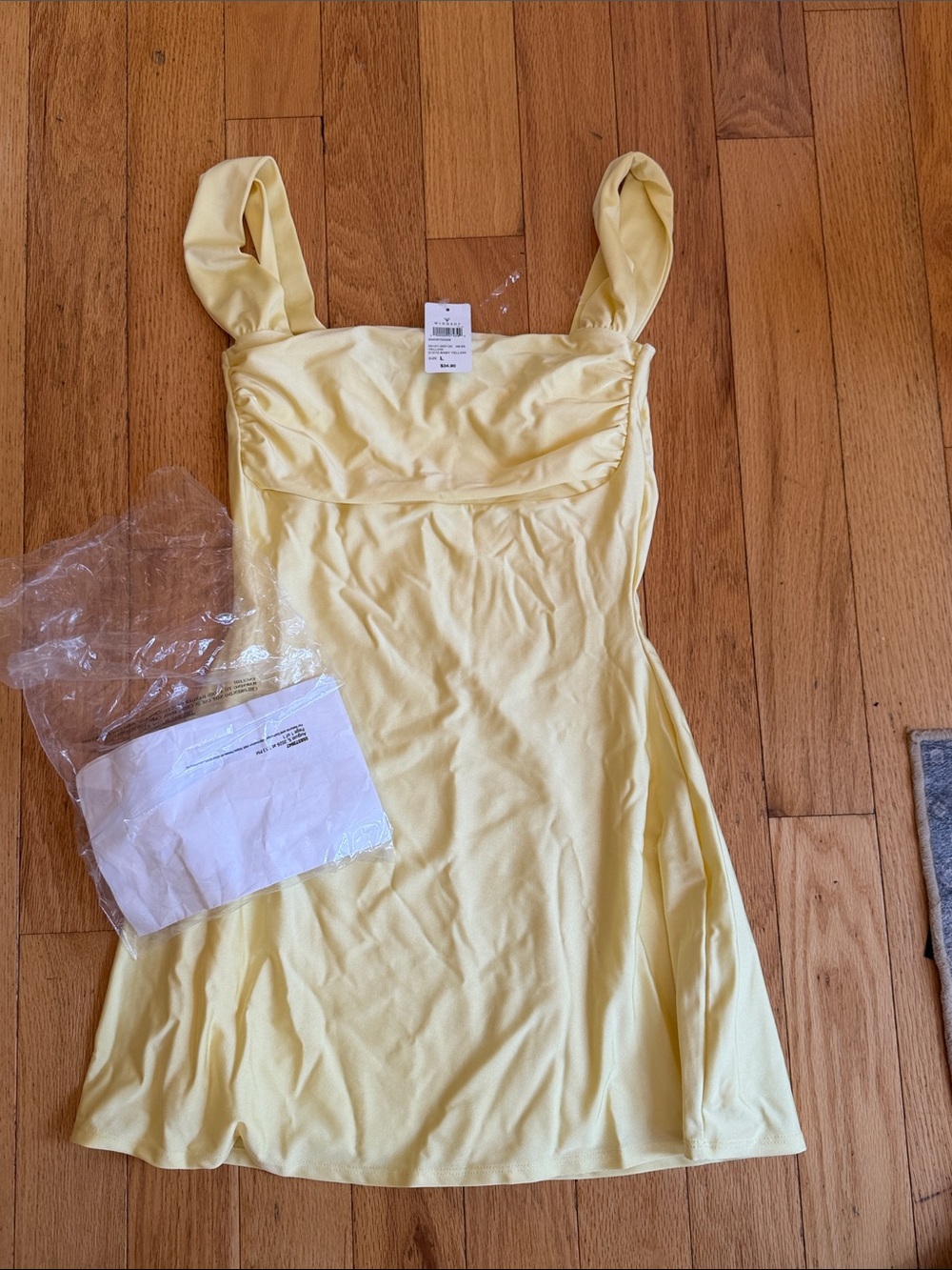 A-line off the shoulder mini dress